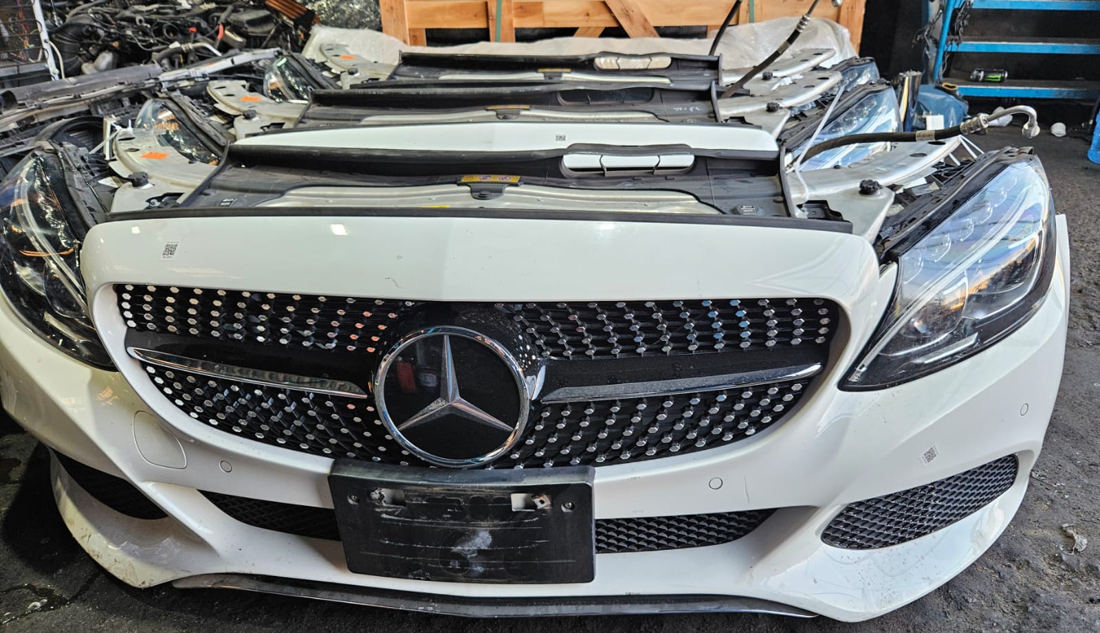 Mercedes-Benz front cuts with LED headlights