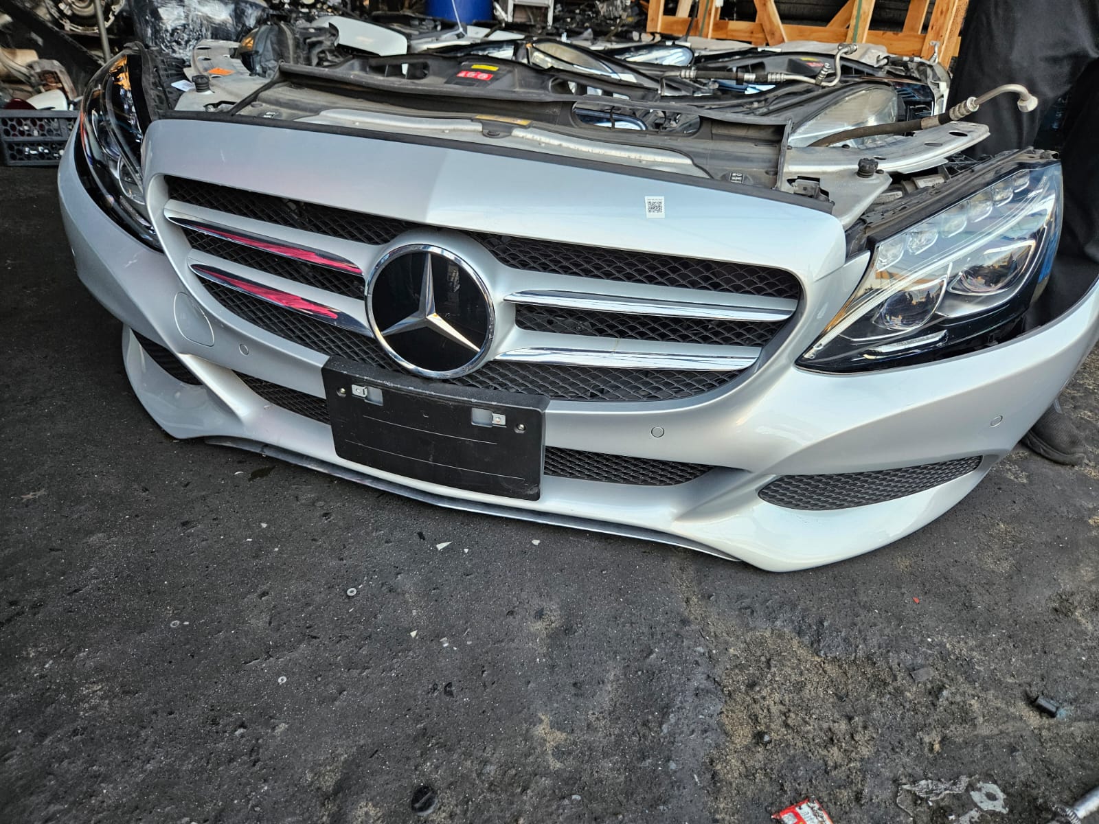 Mercedes-Benz C-Class silver front cut